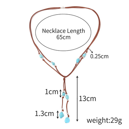 Ethnic Style Jewelry Turquoise Vintage Sweater Necklaces