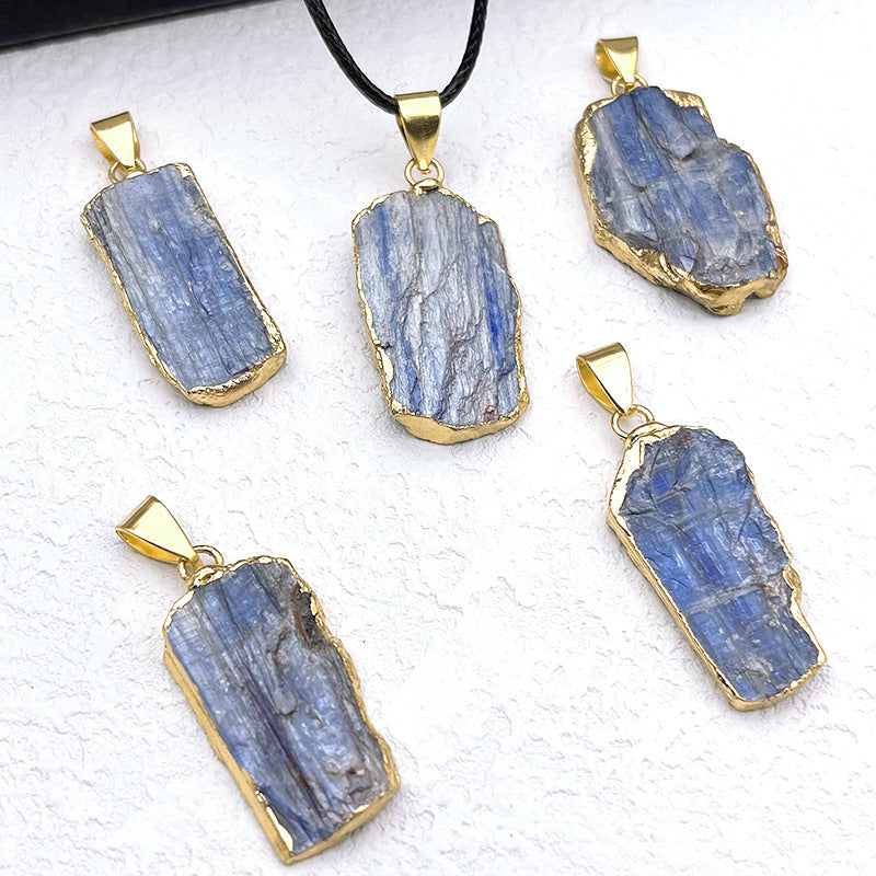 Crystal Rough Stone Electroplating Ornament Irregular Pendants