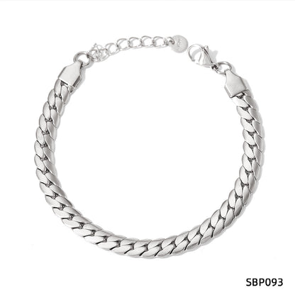 Women's Steel Exaggerated Design Wheat Chain Stitching Bracelets