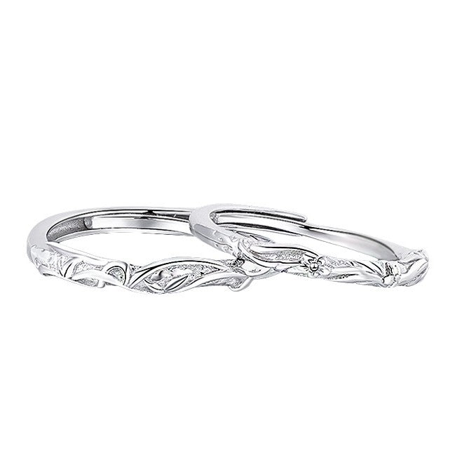 Women's & Men's Tang Grass Pair Design Creative Roll Rings