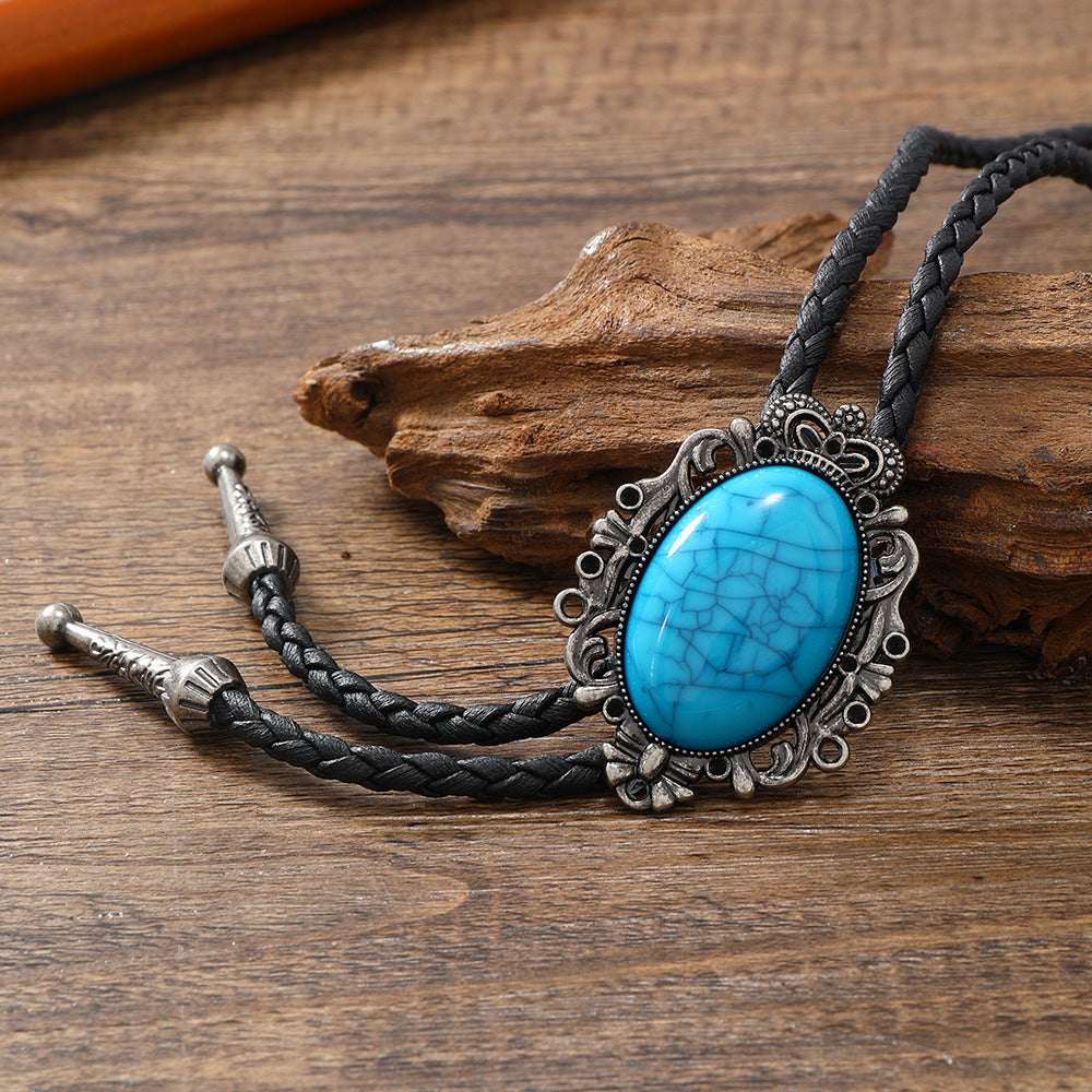 Alloy Accessories Turquoise Bolo Tie Western Necklaces