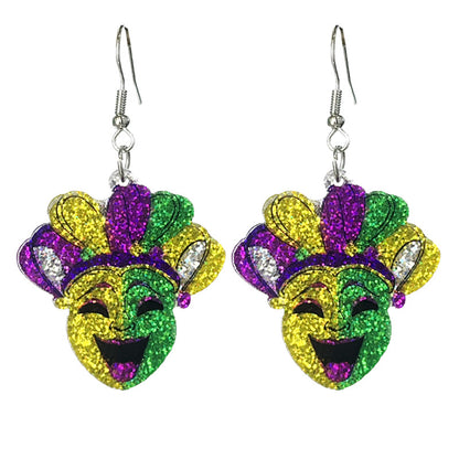 Carnival Shiny Acrylic Simple Party Parade Earrings