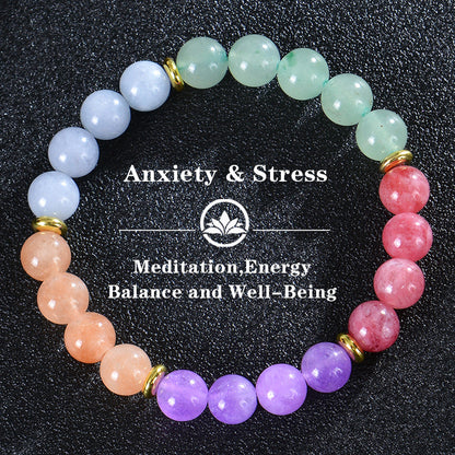Bohemian Colorful Stone Tigereye Crystal String Beads Bracelets
