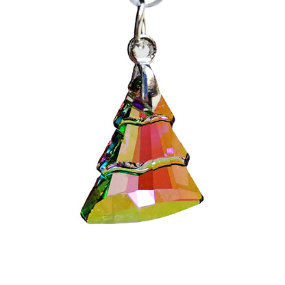 Christmas Tree Electroplated Aurora Crystal Ornament Pendants