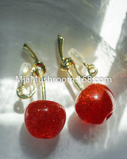 Women's Sweet Cool Style Cherry Fruit Ear Rings