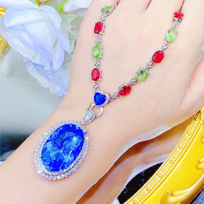 Luxury Temperament Colored Gems Candy Color Necklaces