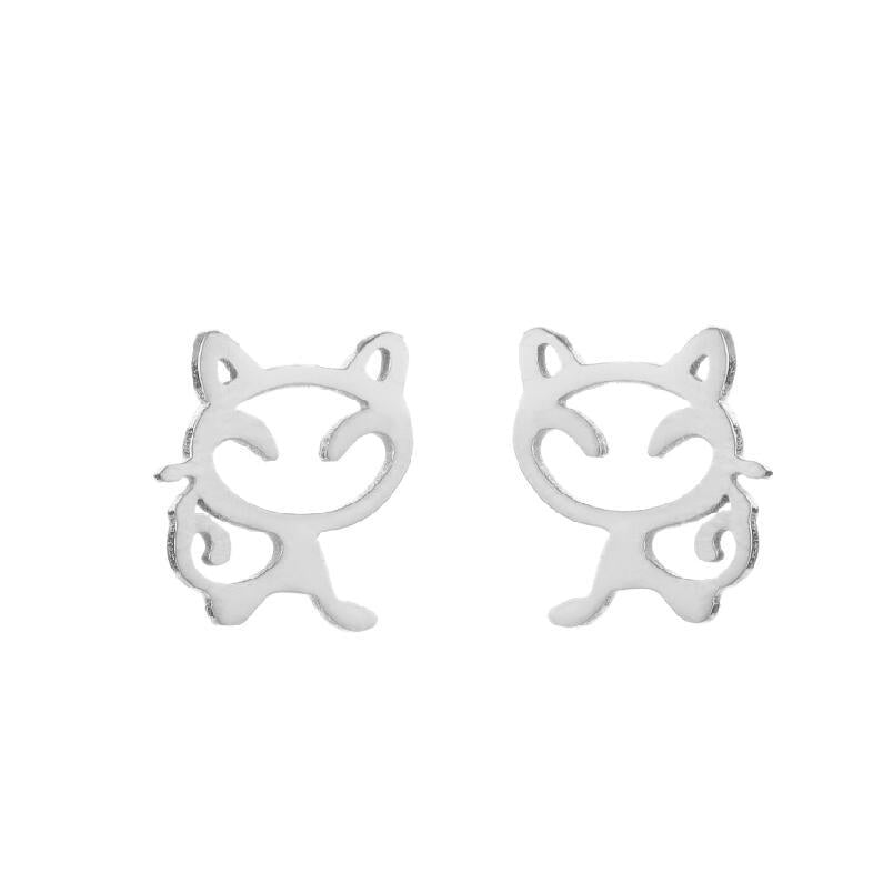 Women's Minority Fashion Stainless Steel Cute Squirrel Earrings