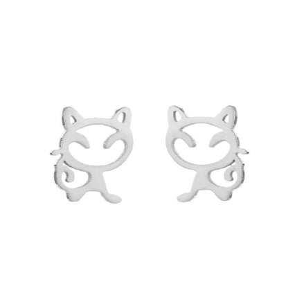 Women's Minority Fashion Stainless Steel Cute Squirrel Earrings