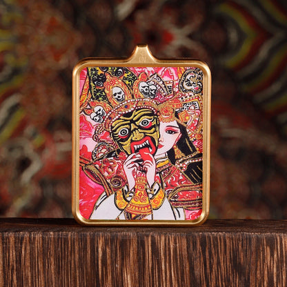 Yellow God Of Wealth Small Niche Pendants