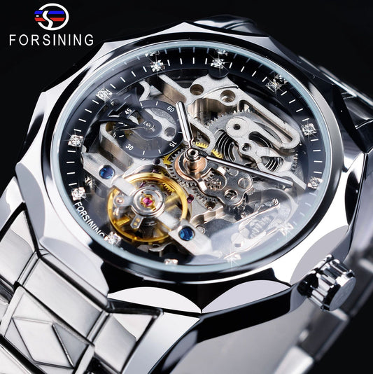 Men's Fan Fashion Casual Waterproof Hollow Out Mechanical Watches