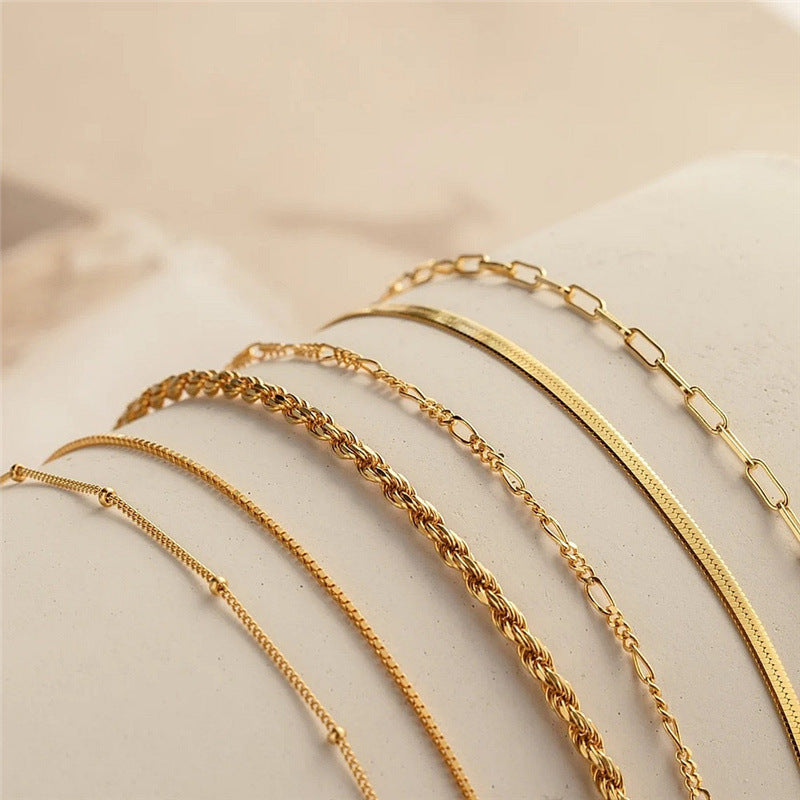 Women's Bohemian Minimalist Metal Chain Suit Simple Bracelets