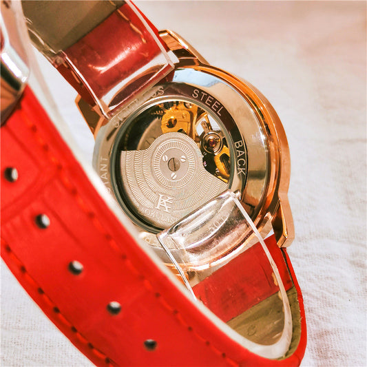 Women's Hollow Jeweled Automatic Watch Fashion Simple Mechanical Watches