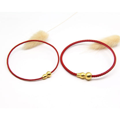 Men's Gourd Fu Lu Shou Red Rope Hand Strap Lucky Bracelets