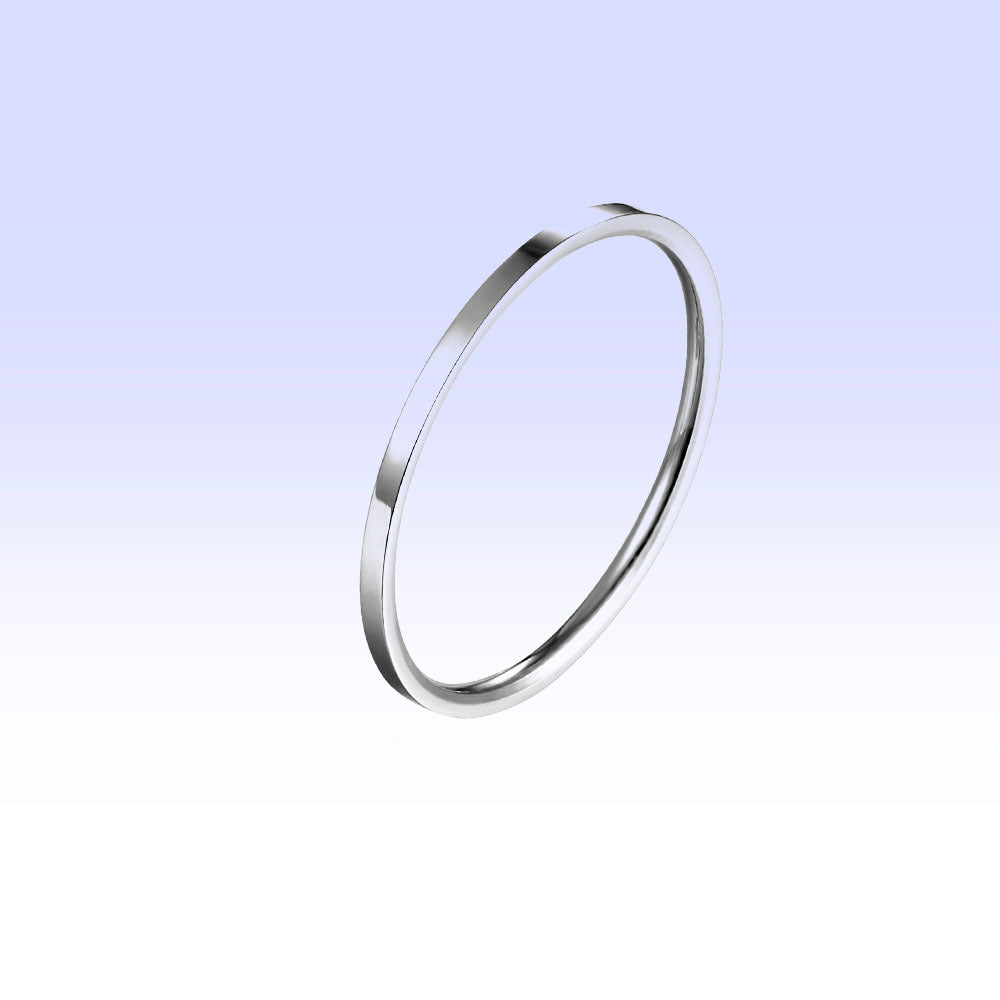 Women's Steel Stainless Couple Very Thin Tail Rings