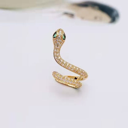 Clip Sier Needle Zircon Simple Personality Rings