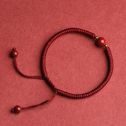 Life Hand-woven Cinnabar Small Perfect Red Bracelets