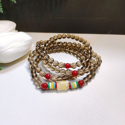 Beads Safe Imitation Garnet Agate White Bracelets