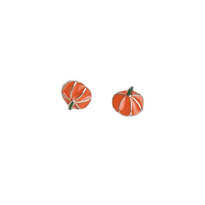 Women's Life Series Sweet Epoxy Small Pumpkin Earrings