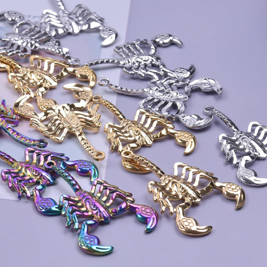 Colorful Gold Stainless Steel Scorpion Ornament Pendants