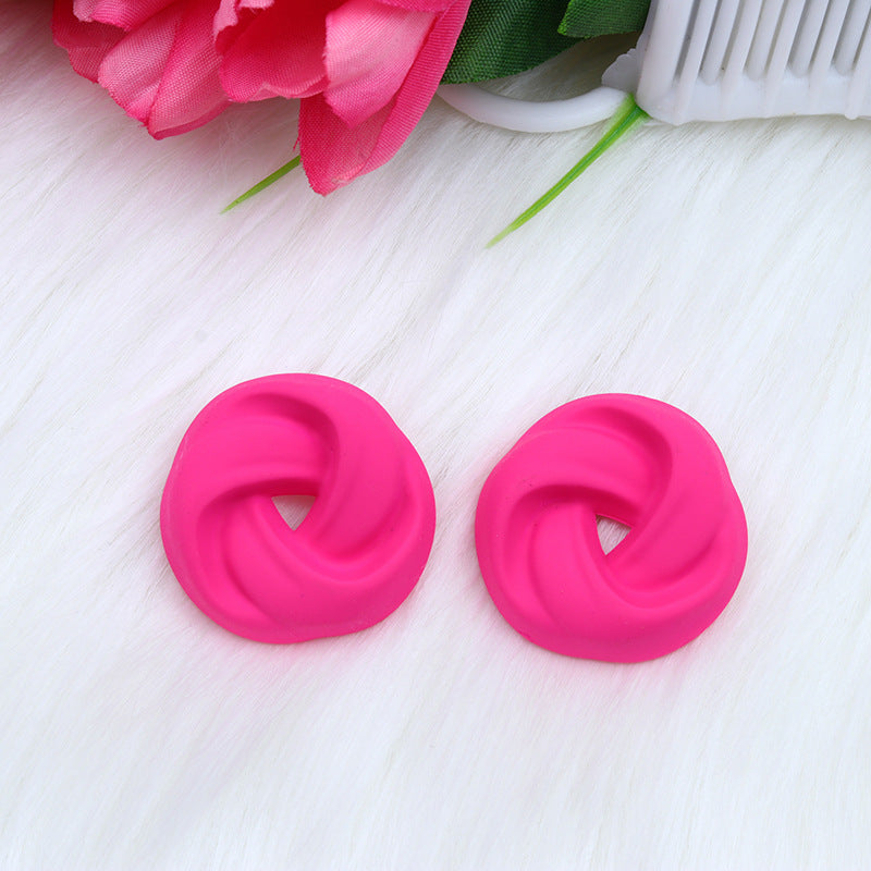 Women's Three-dimensional Spray Paint Fashion Korean Style Earrings