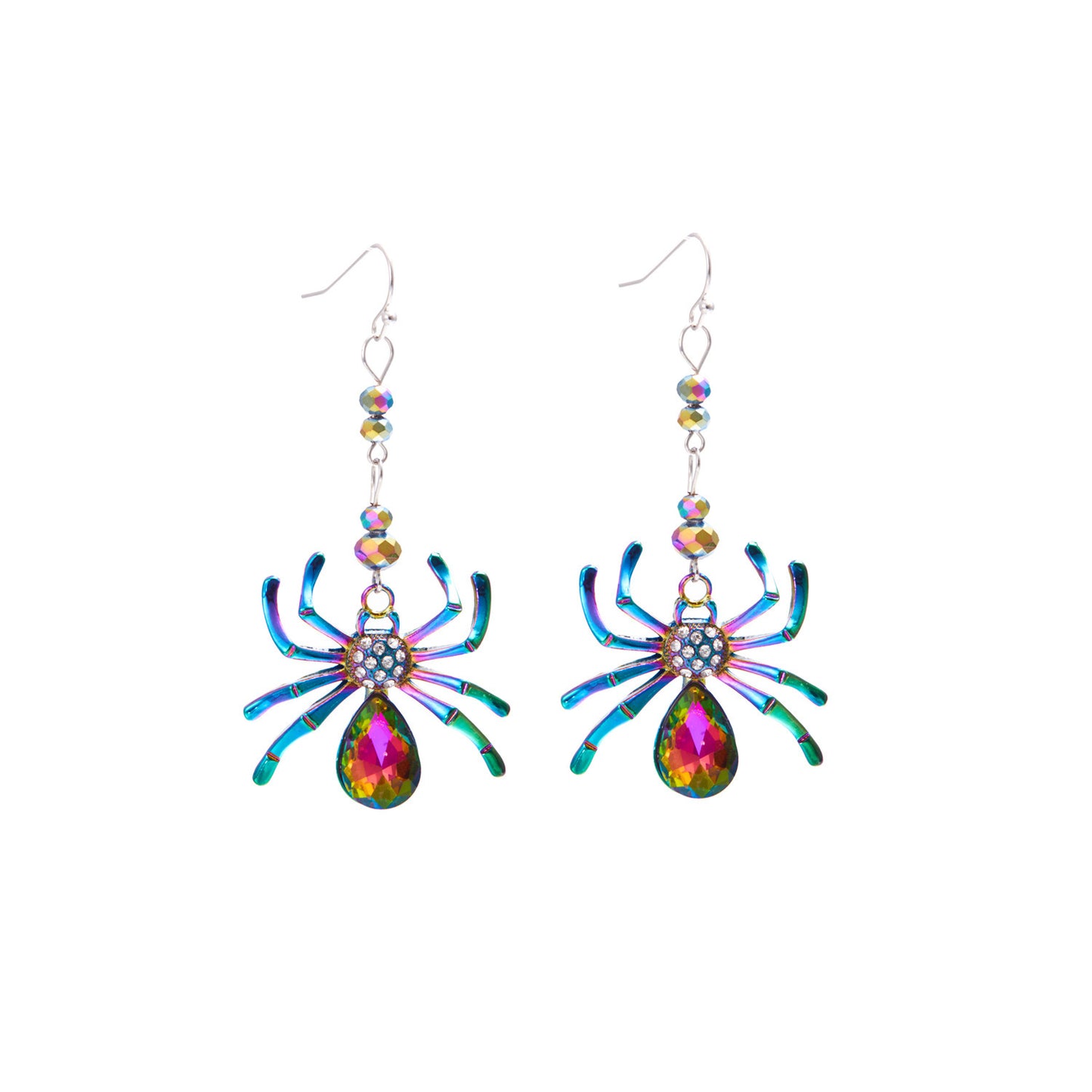 Women's Trendy Halloween Personalized Colorful Spider Earrings