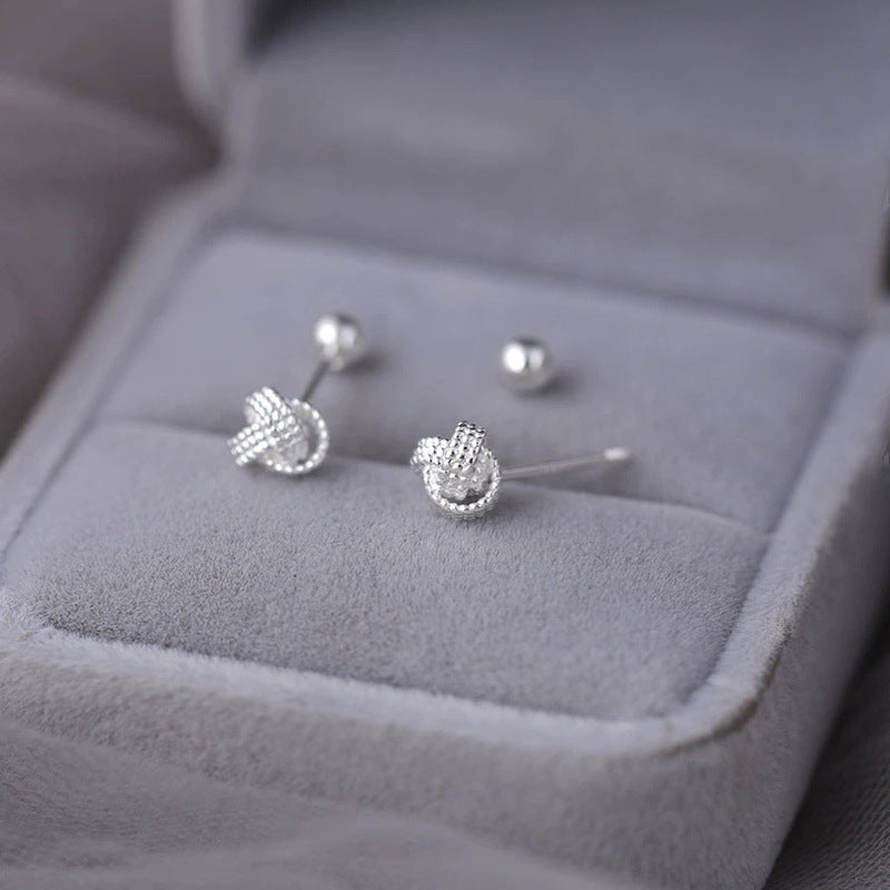 Luxury Knot Screw Elegant Bends Hitches Earrings