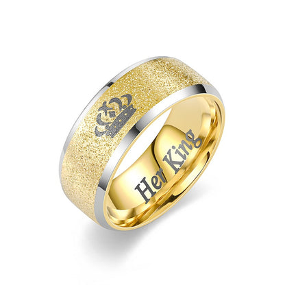 Titanium Steel Couple Fashion Hand Accessories Rings