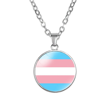 Women's Accessories Fashion Simple Rainbow Flag Pattern Necklaces