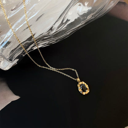 Women's Clavicle Chain Titanium Steel Gold Plated Necklaces