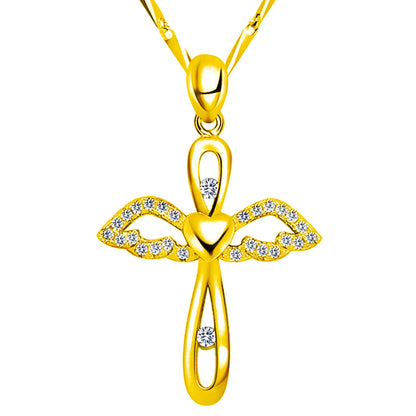 Chain Sier Plated Cross Female Jewelry Pendants