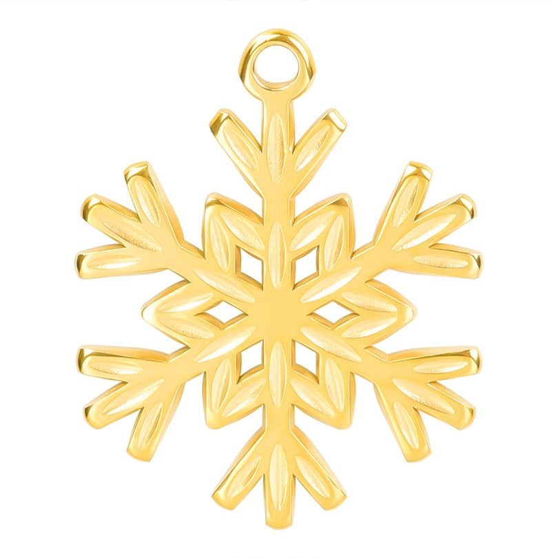 Stainless Steel Snowflake Ornament Accessories Light Necklaces