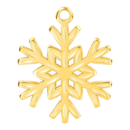 Stainless Steel Snowflake Ornament Accessories Light Necklaces