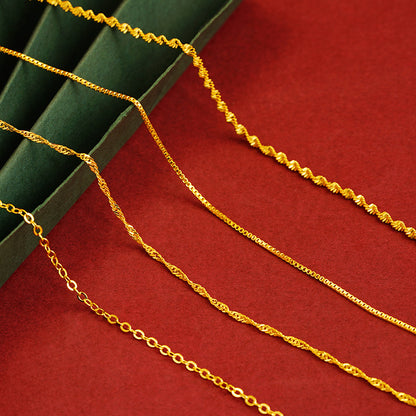 Women's Alluvial Gold Jewelry High-grade Niche Chain Necklaces
