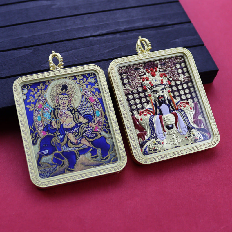 Eight Guards Dragon Five Master Three-dimensional Double-sided Tibetan Pendants