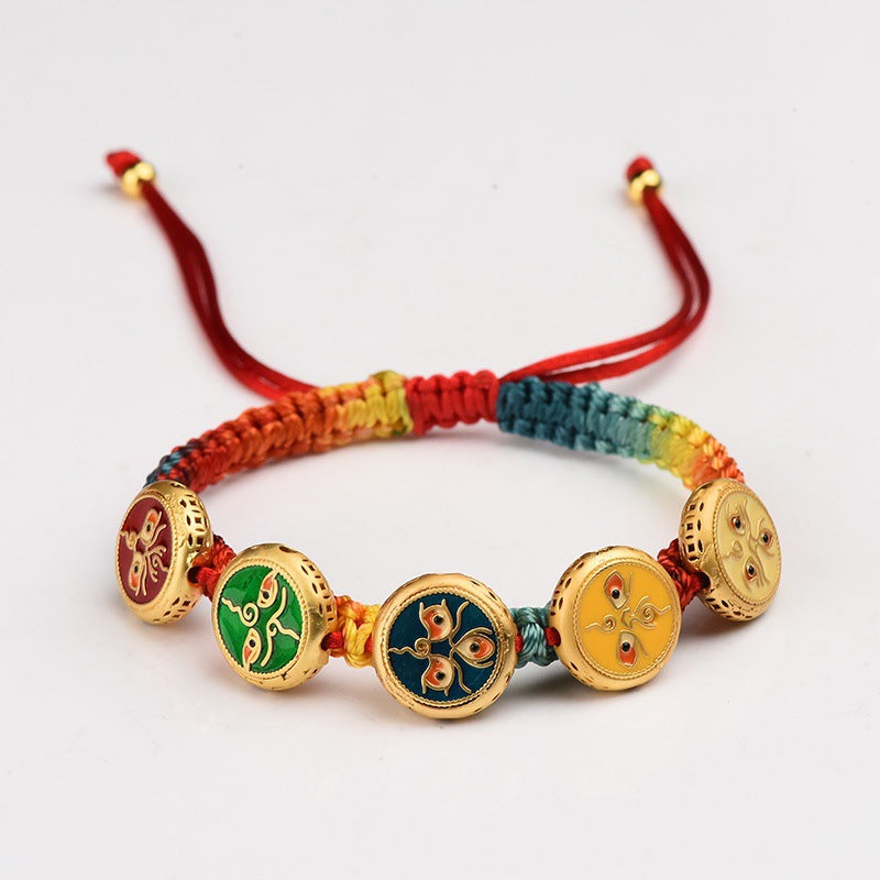 Women's & Men's Rope Tibetan Woven Five Gods Of Wealth Bracelets