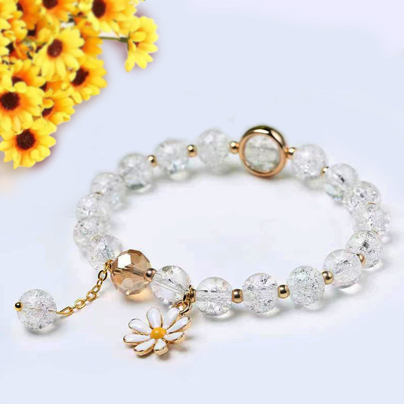 Explosion Flower Crystal Sunflower Female Personality Design Little Bracelets