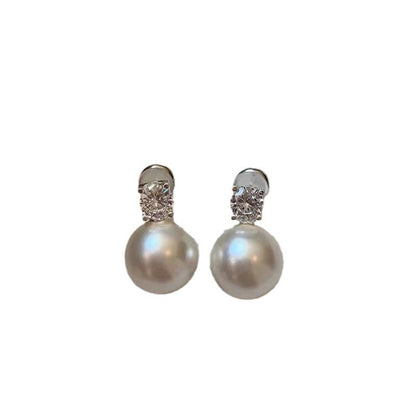 Sier Pearl French Entry Lux Minority High-grade Simple Earrings