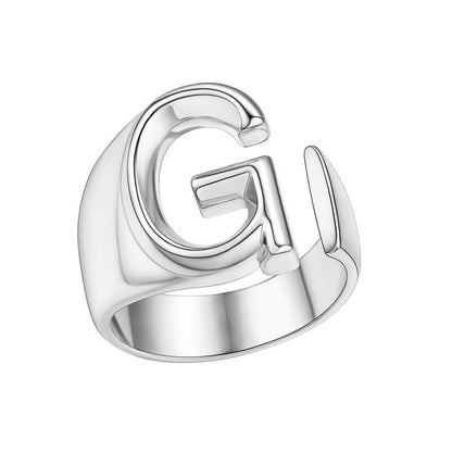 English Letters Female Opening Adjustable Fashion Rings
