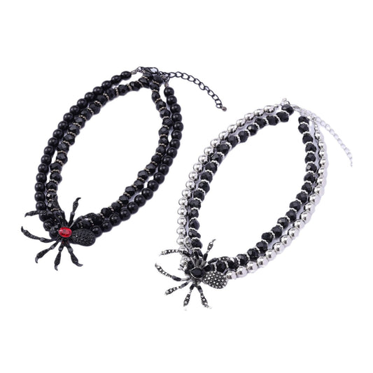 Diamond Spider Gothic Dark Style Punk Necklaces