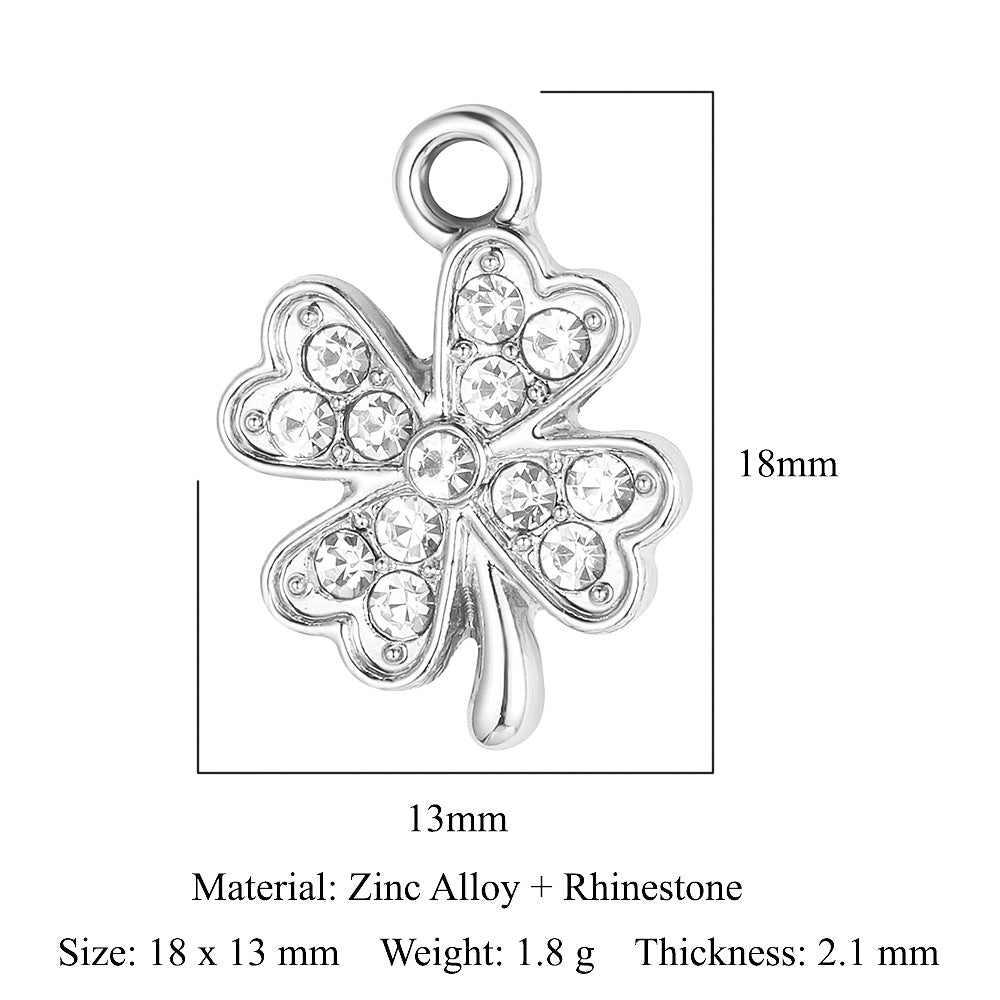 Leaf Zinc Alloy Lucky Tree Peach Heart Pendants