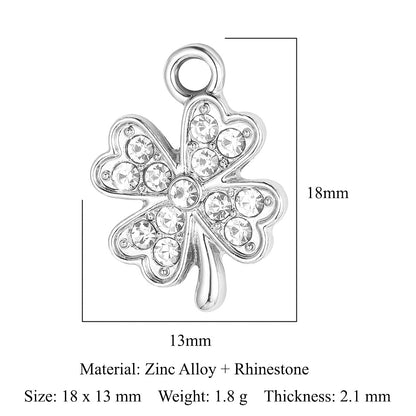 Leaf Zinc Alloy Lucky Tree Peach Heart Pendants