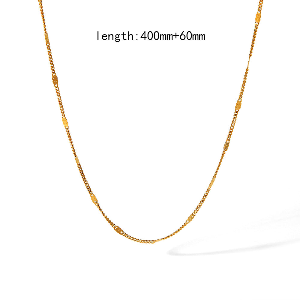 Gold Plated Chain O-shaped Figaro Personality Necklaces