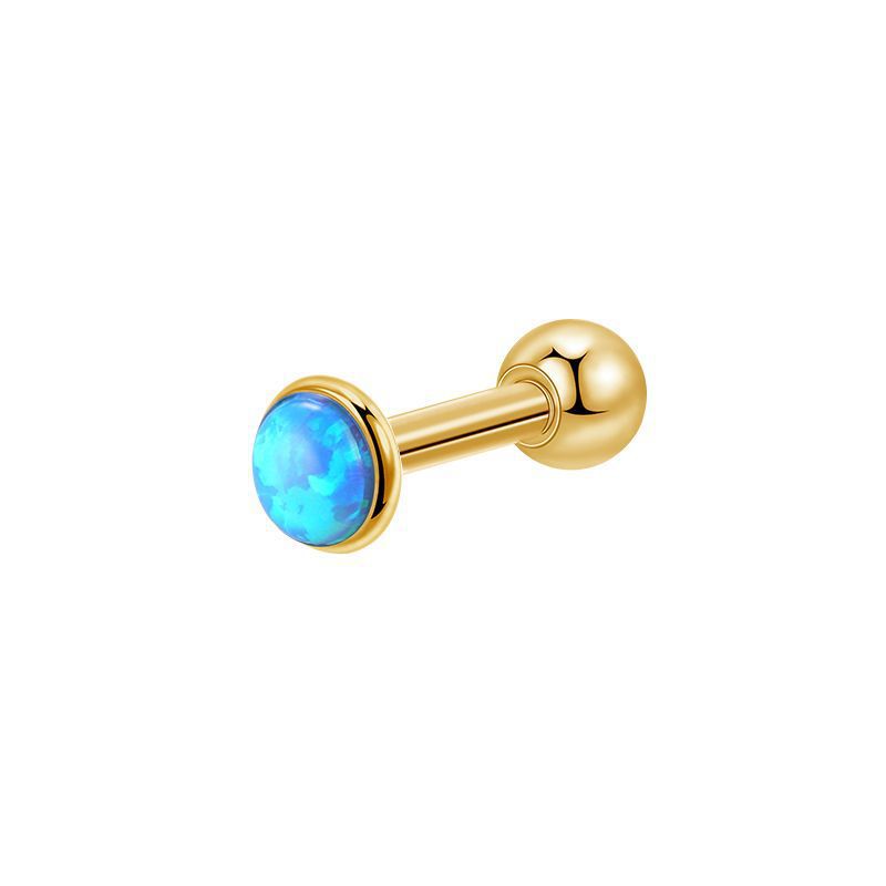 Opal Female Screw Tightening Buckle Simple Earrings