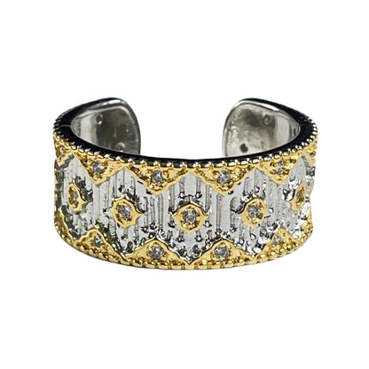 Women's Style Palace Hollow Pleated Stylish Opening Rings
