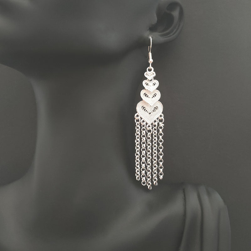 Crystal Imitation Sier Minority Phoenix Ancient Earrings