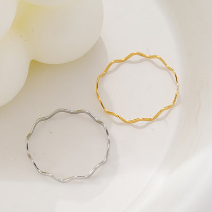 Plated Fine Circle Little Finger Fashion Rings