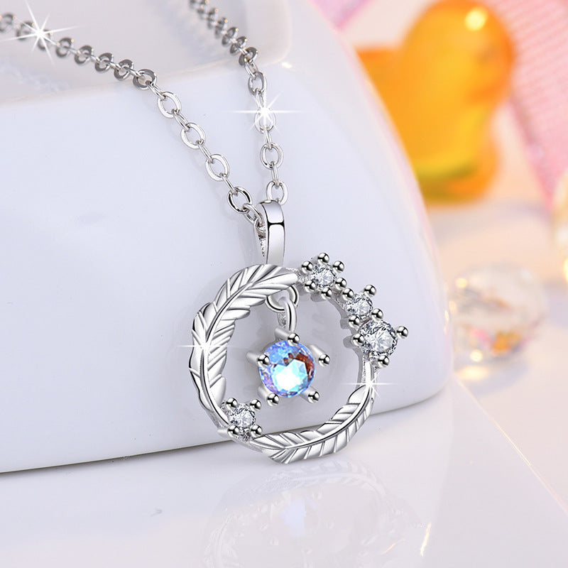 Feather Star Moon Legend Female Minimalist Pendants