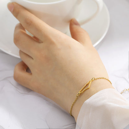 Exquisite Gold Plating Irregular Hollow Mountain Bracelets