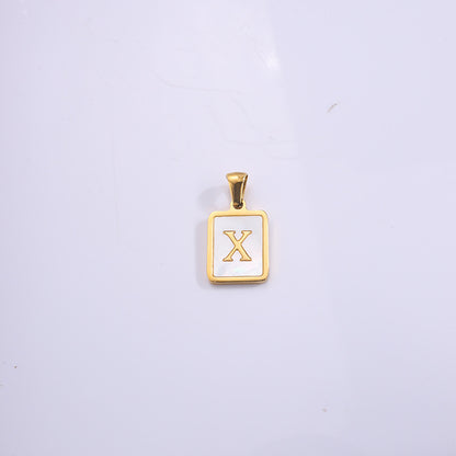 Fashion Real Gold Plated Letter Female Pendants