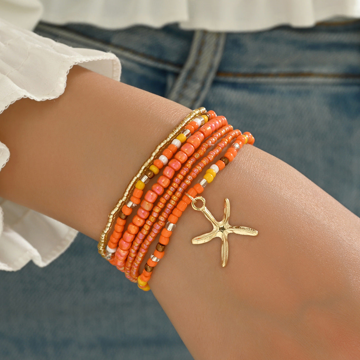 Bohemian Summer Dopamine Starfish Beads Beach Bracelets